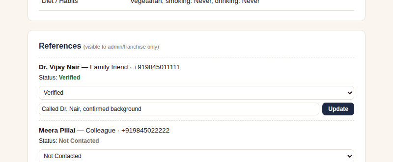 Reference verification